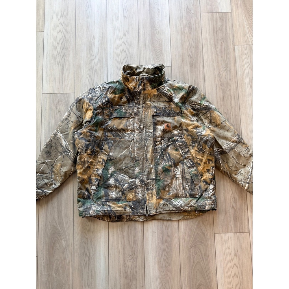 Carhartt Jacket Mens 2XL Realtree Xtra Camo Full Zip Work Utility 101444 977